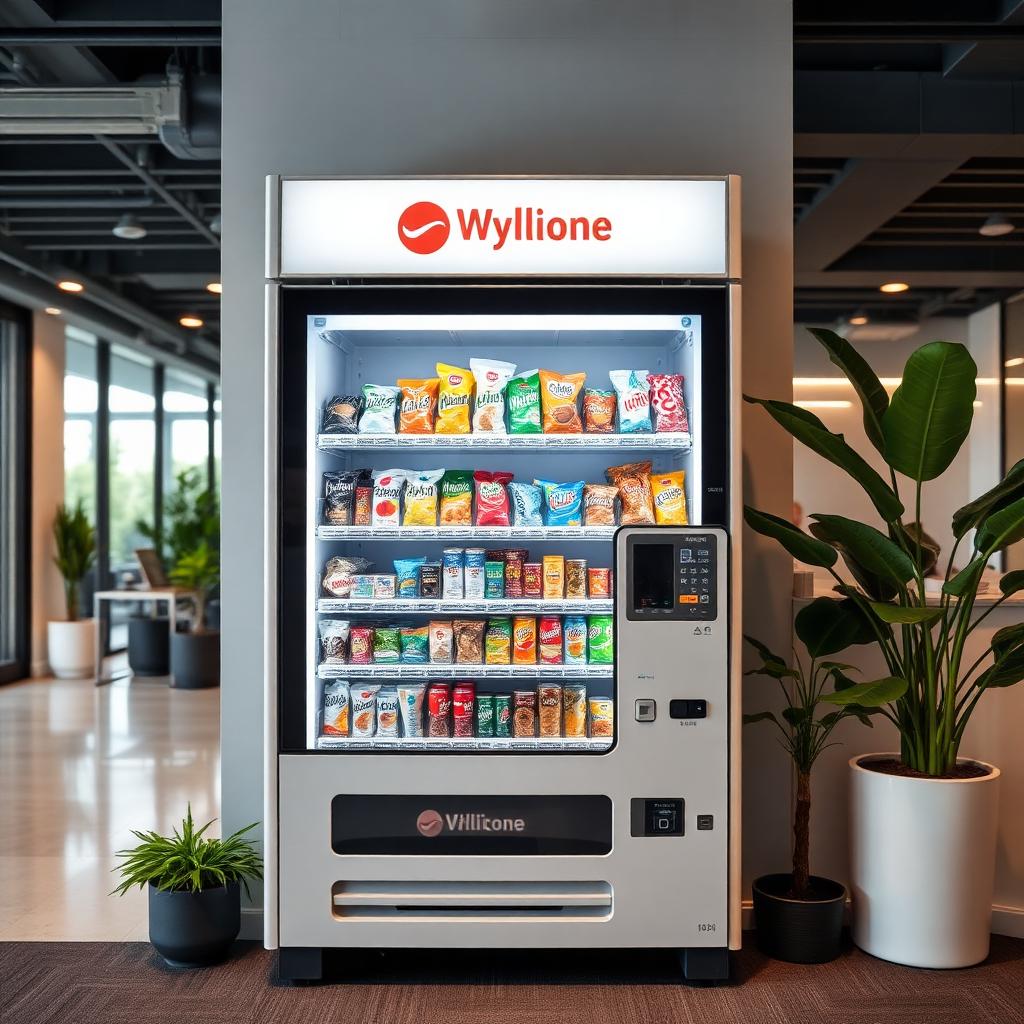 Snack and drink machine in an office reception
