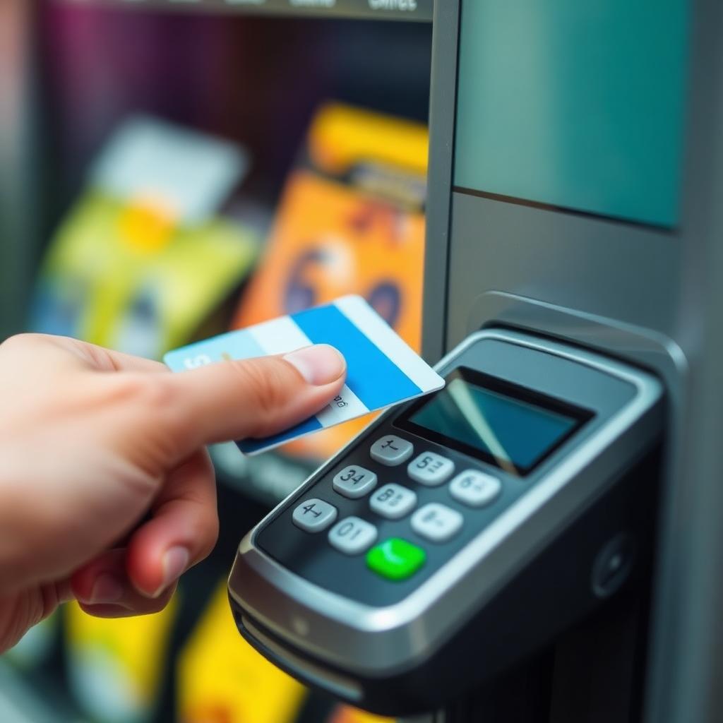 Contactless card payment on a vending machine